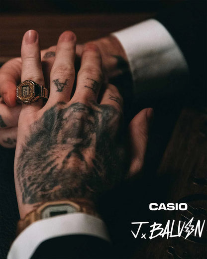 Casio CRW-001JB-9ER Gold Stainless Steel Ring Watch J Balvin Limited Edition