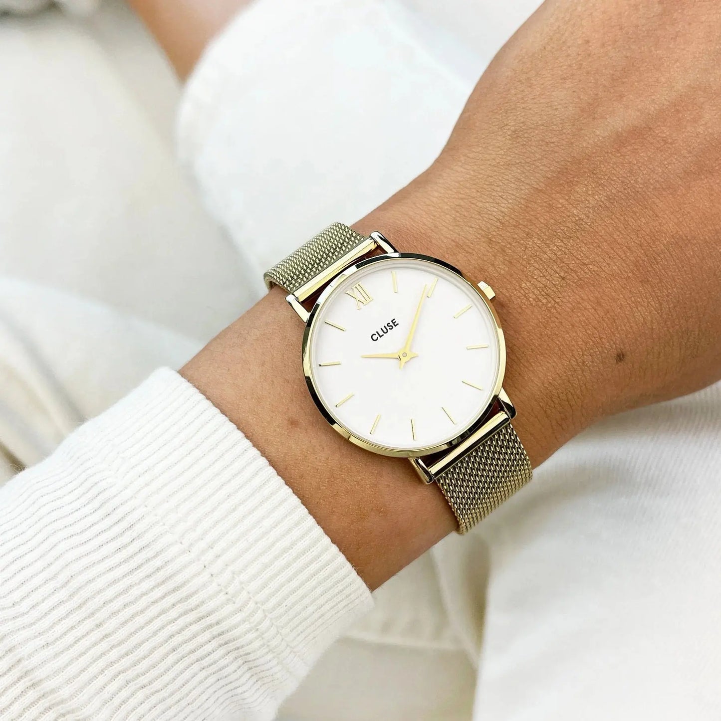 Cluse CW0101203007 Minuit Gold Stainless Steel Mesh Bracelet
