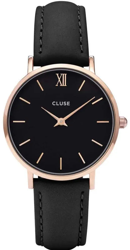 Cluse CW0101203013 Minuit Black Leather Strap