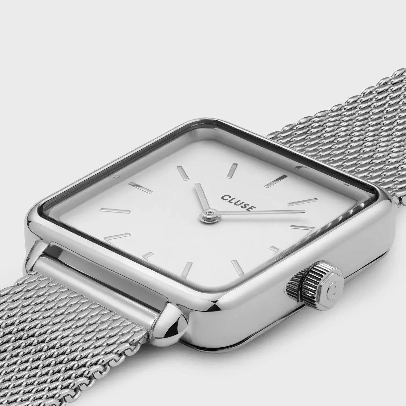 Cluse CW0101207003 La Tétragone Silver Stainless Steel Mesh Bracelet