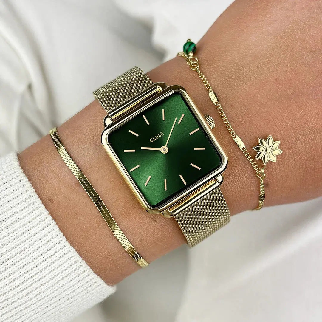 Cluse CW0101207013 La Tétragone Gold Stainless Steel Mesh Bracelet