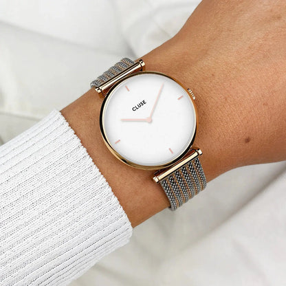 Cluse CW0101208001 Triomphe Two Tone Stainless Steel Mesh Bracelet