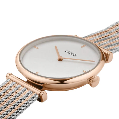 Cluse CW0101208001 Triomphe Two Tone Stainless Steel Mesh Bracelet