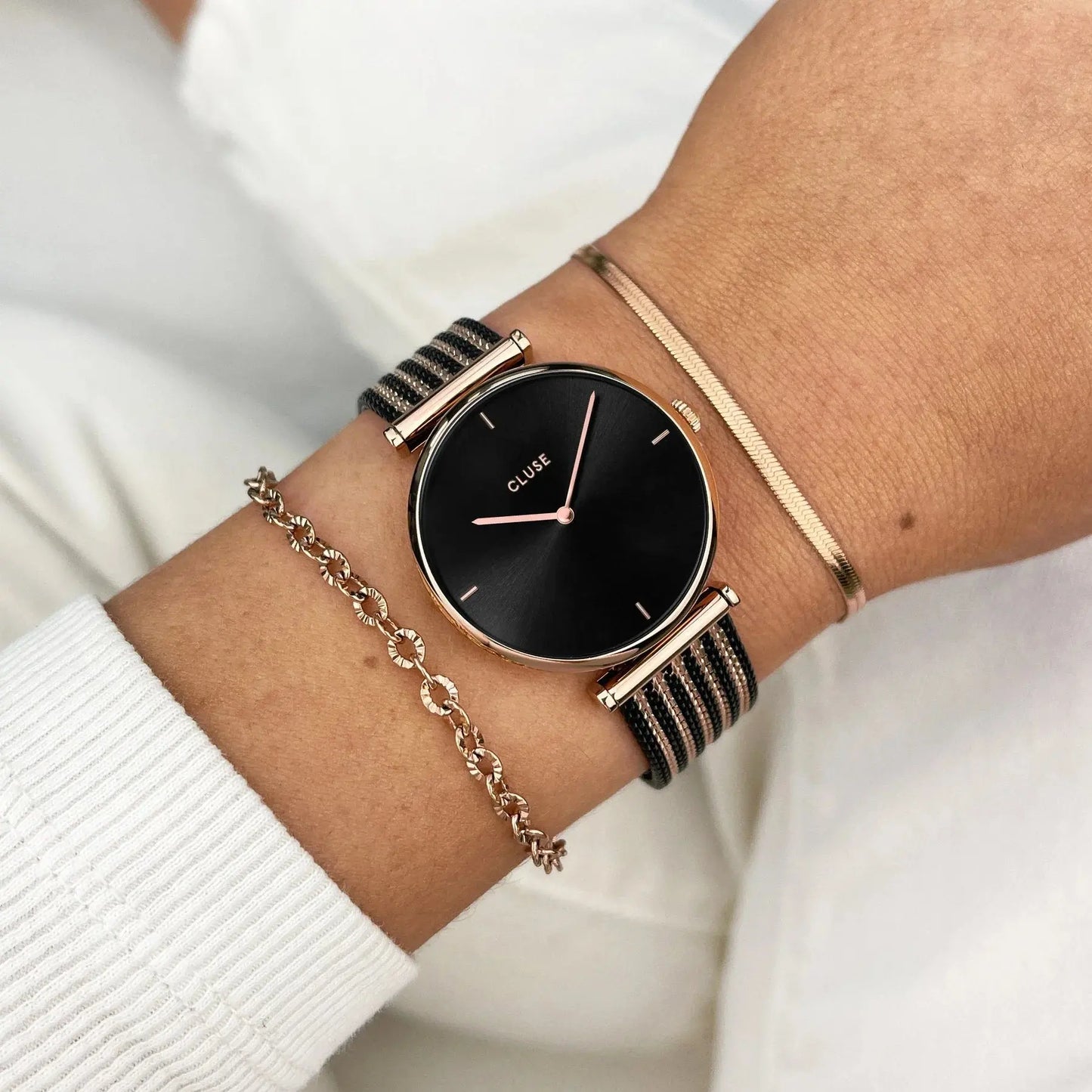 Cluse CW0101208005 Triomphe Two Tone Stainless Steel Mesh Bracelet