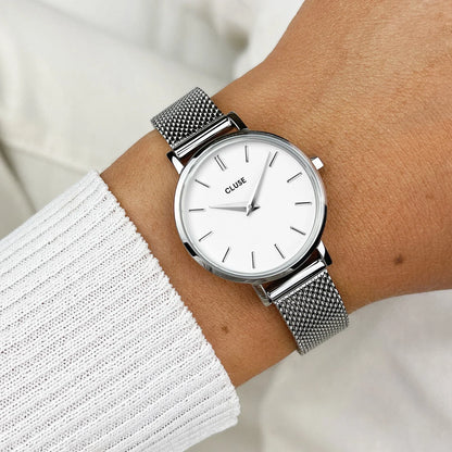 Cluse CW0101211007 Boho Chic Petite Silver Stainless Steel Mesh Bracelet
