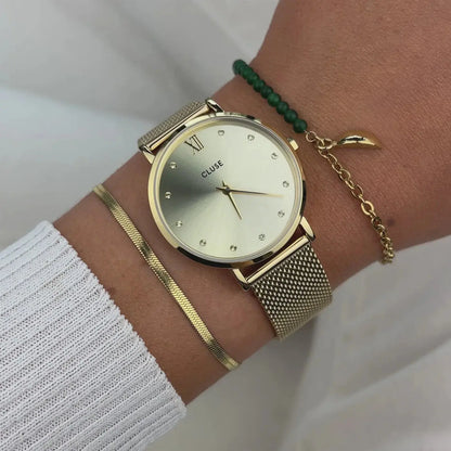 Cluse CW10204 Minuit Gold Stainless Steel Mesh Bracelet