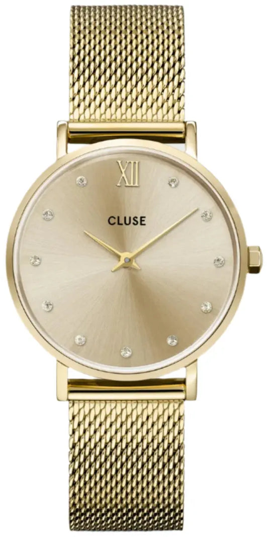 Cluse CW10204 Minuit Gold Stainless Steel Mesh Bracelet