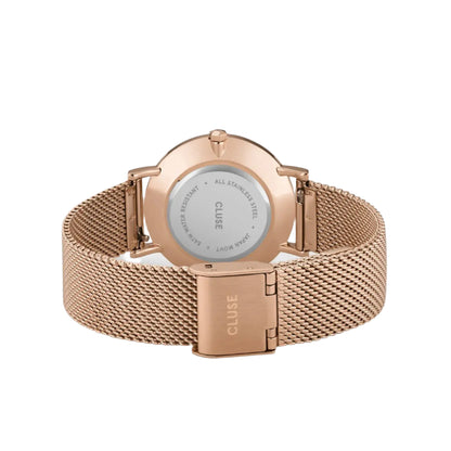 Cluse CW10205 Minuit Rose Gold Stainless Steel Mesh Bracelet