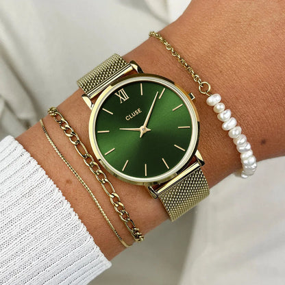Cluse CW10206 Minuit Gold Stainless Steel Mesh Bracelet