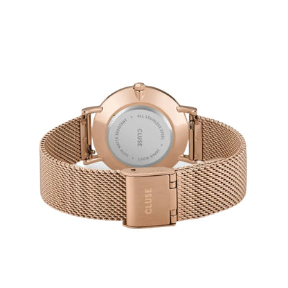 Cluse CW10207 Minuit Rose Gold Stainless Steel Mesh Bracelet