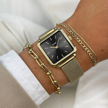 Cluse CW10308 La Tétragone Gold Stainless Steel Mesh Bracelet