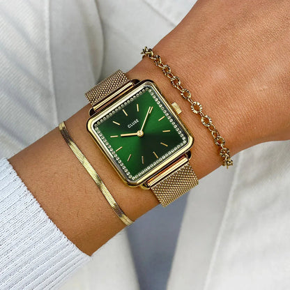 Cluse CW10309 La Tétragone Gold Stainless Steel Mesh Bracelet