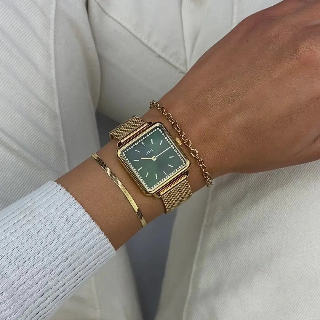 Cluse CW10309 La Tétragone Gold Stainless Steel Mesh Bracelet