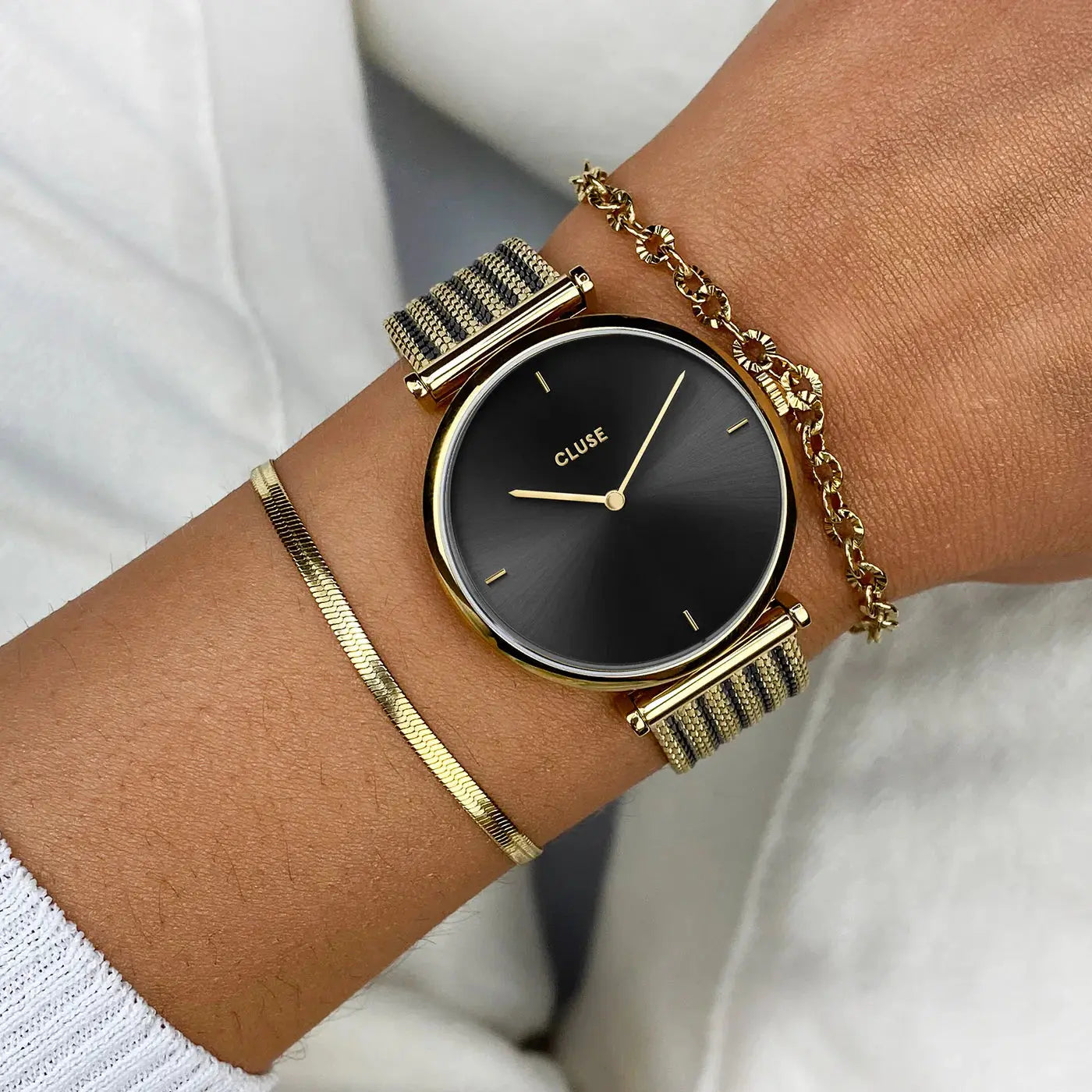 Cluse CW10403 Triomphe Two Tone Stainless Steel Mesh Bracelet