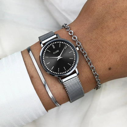 Cluse CW10502 Boho Chic Petite Silver Stainless Steel Mesh Bracelet