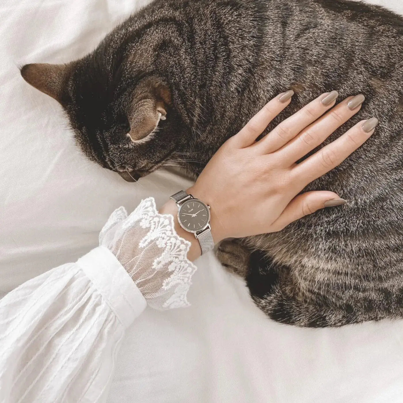 Cluse CW10502 Boho Chic Petite Silver Stainless Steel Mesh Bracelet