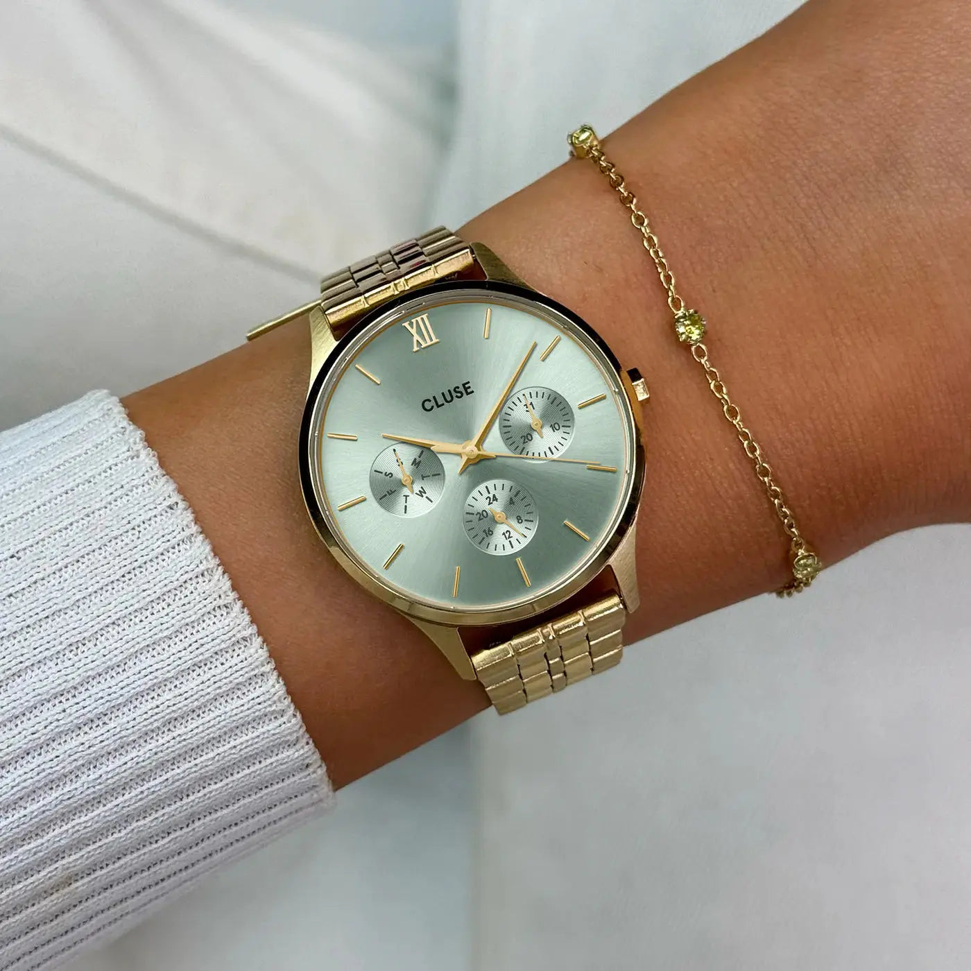 Cluse CW10709 Minuit Multifunction Gold Stainless Steel Bracelet