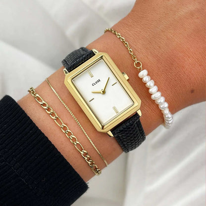 Cluse CW11504 Fluette Black Leather Strap