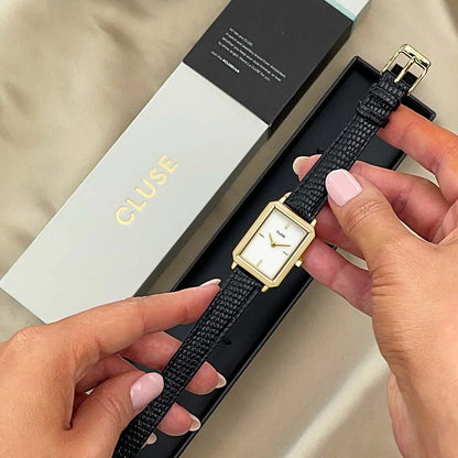 Cluse CW11504 Fluette Black Leather Strap
