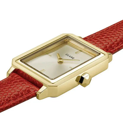 Cluse CW11505 Fluette Red Leather Strap