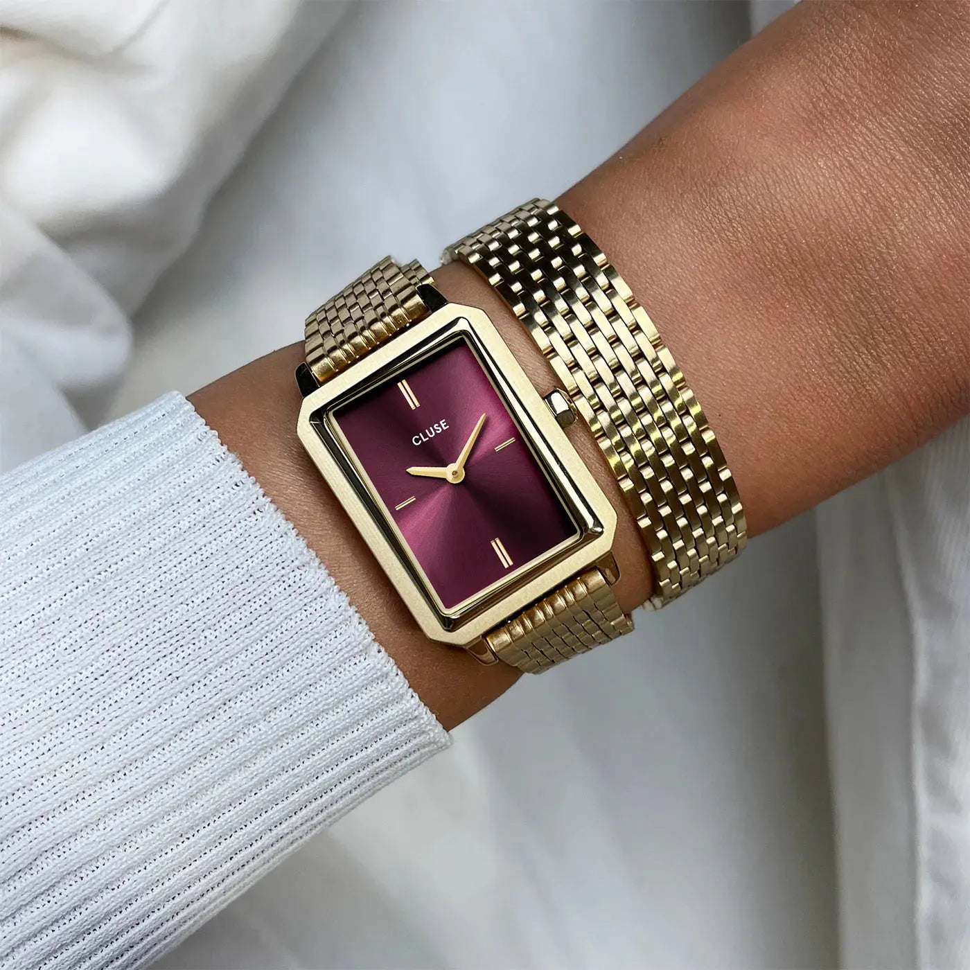 Cluse CW11516 Fluette Double Gold Stainless Steel Bracelet