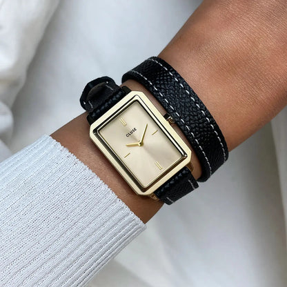 Cluse CW11517 Fluette Black Double Leather Strap