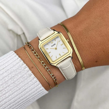 Cluse CW11804 Gracieuse Petit White Leather Strap