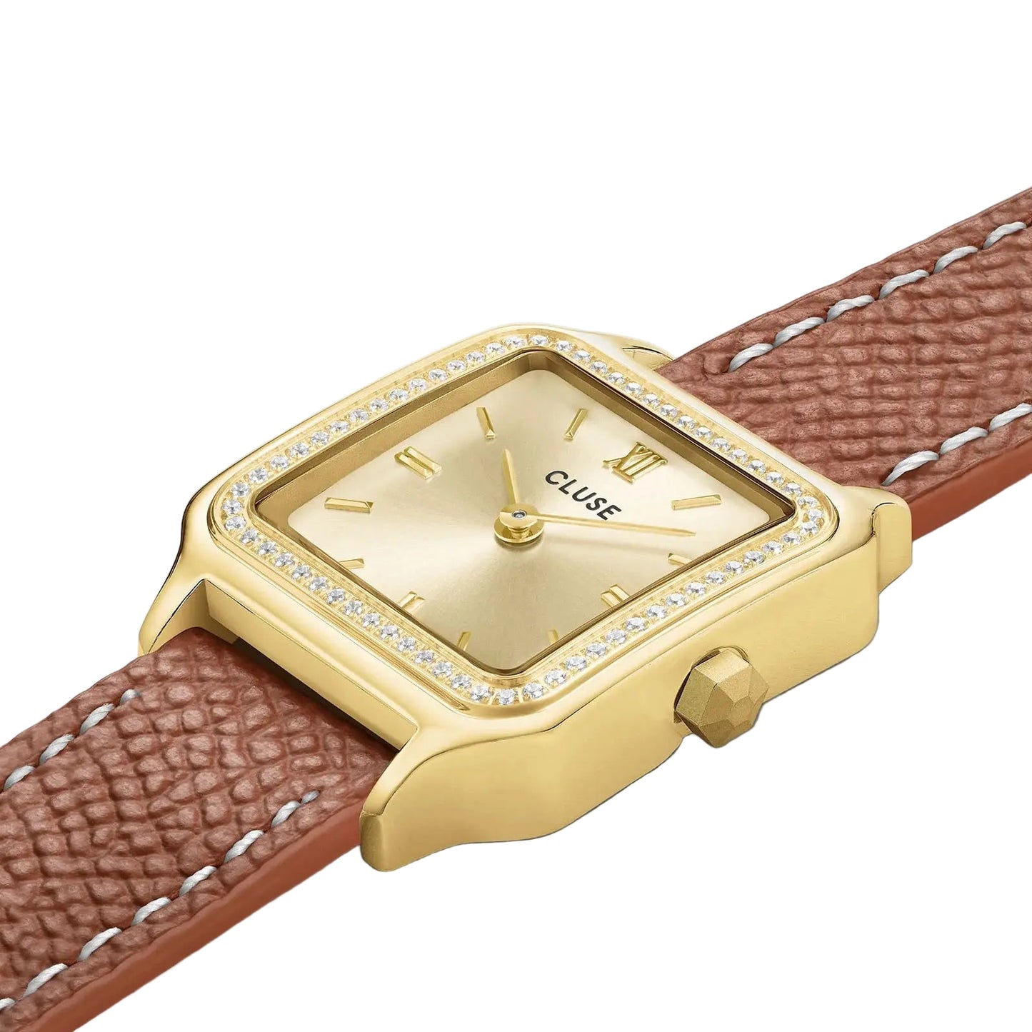 Cluse CW11821 Gracieuse Petit Double Brown Leather Strap