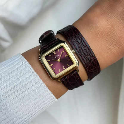Cluse CW11822 Gracieuse Petit Double Red Leather Strap