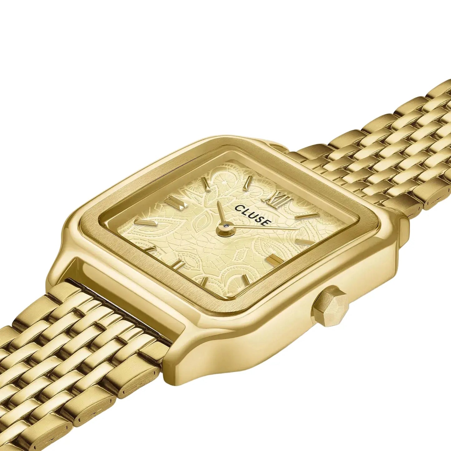 Cluse CW11912 Gracieuse Lace Textured Gold Stainless Steel Bracelet