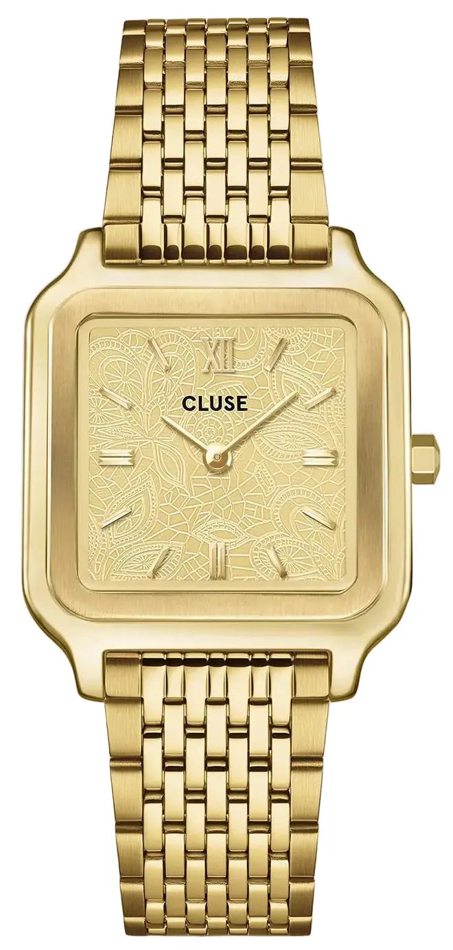 Cluse CW11912 Gracieuse Lace Textured Gold Stainless Steel Bracelet