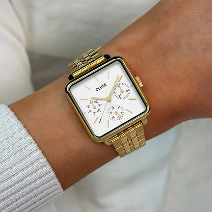 Cluse CW13804 La Tétragone Multifunction Gold Stainless Steel Bracelet