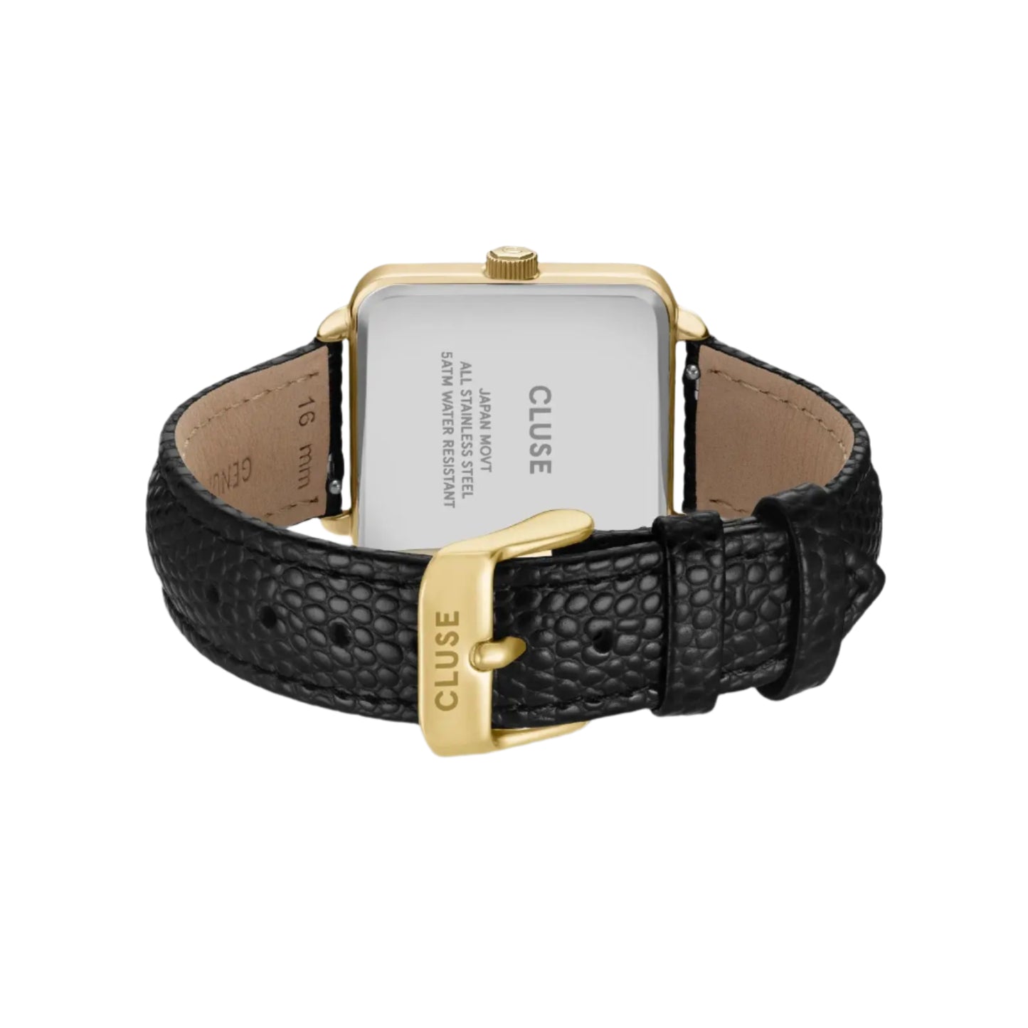 Cluse CW13806 La Tétragone Multifunction Black Leather Strap