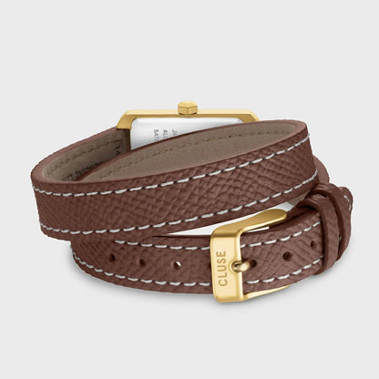 Cluse CW15006 Belisenna Double Brown Leather Strap