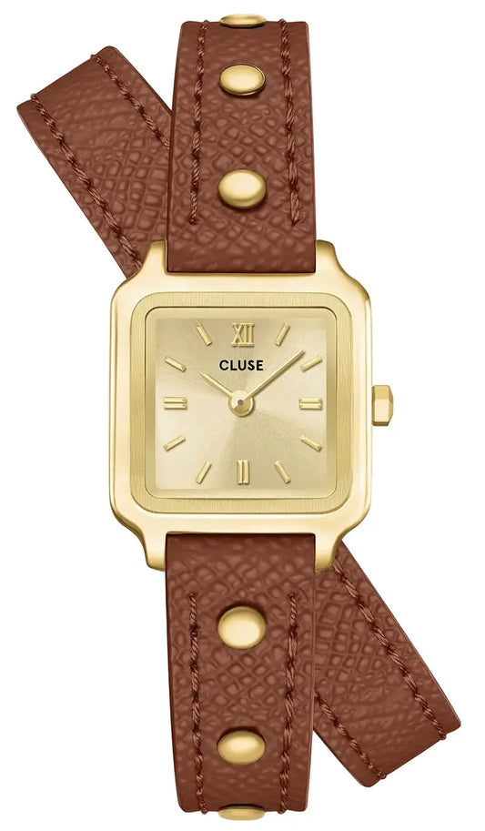 Cluse CW15507 Gracieuse Mini Double Brown Leather Strap