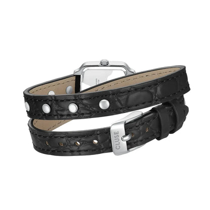 Cluse CW15508 Gracieuse Mini Double Black Leather Strap