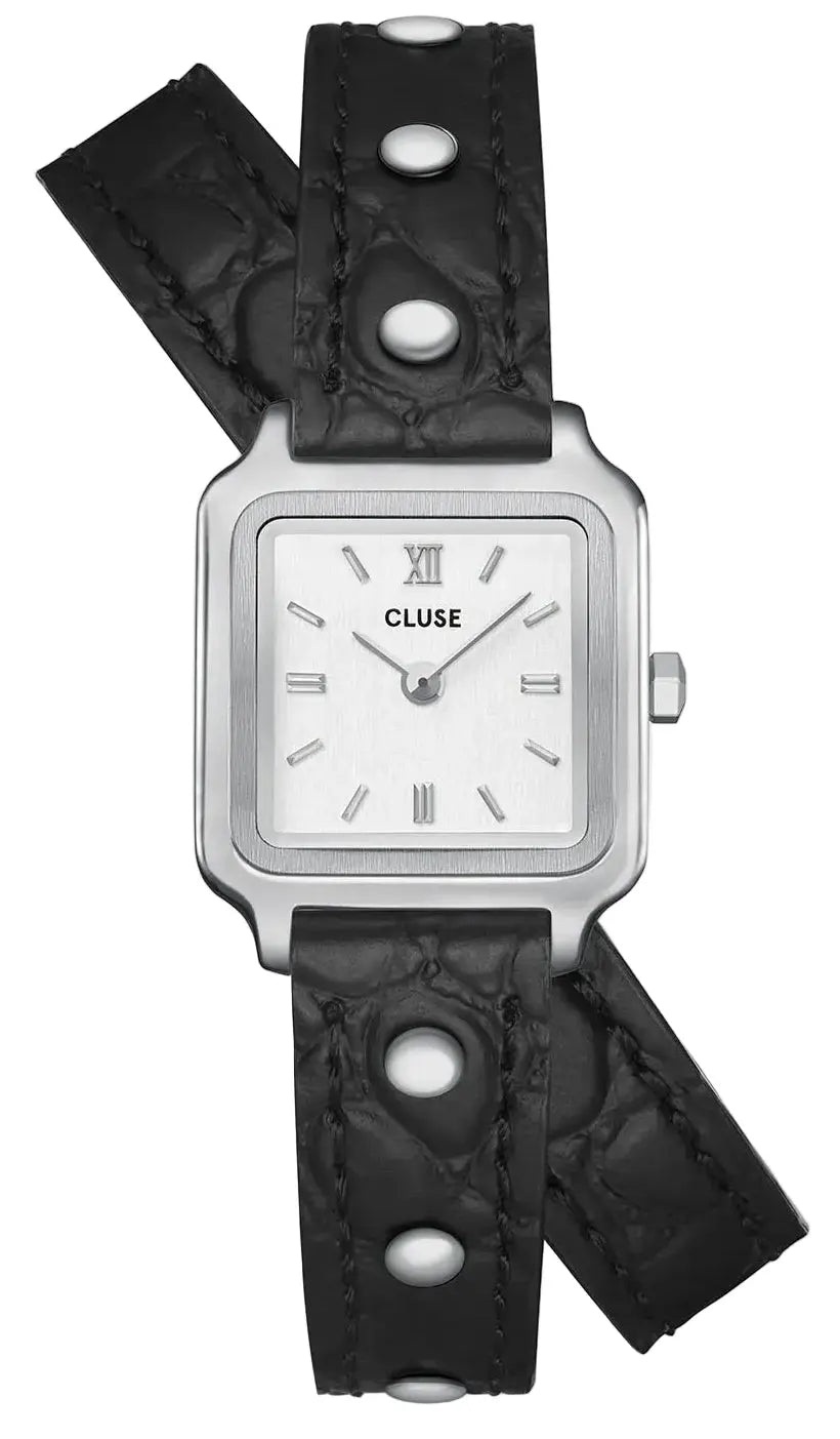 Cluse CW15508 Gracieuse Mini Double Black Leather Strap