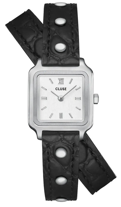 Cluse CW15508 Gracieuse Mini Double Black Leather Strap