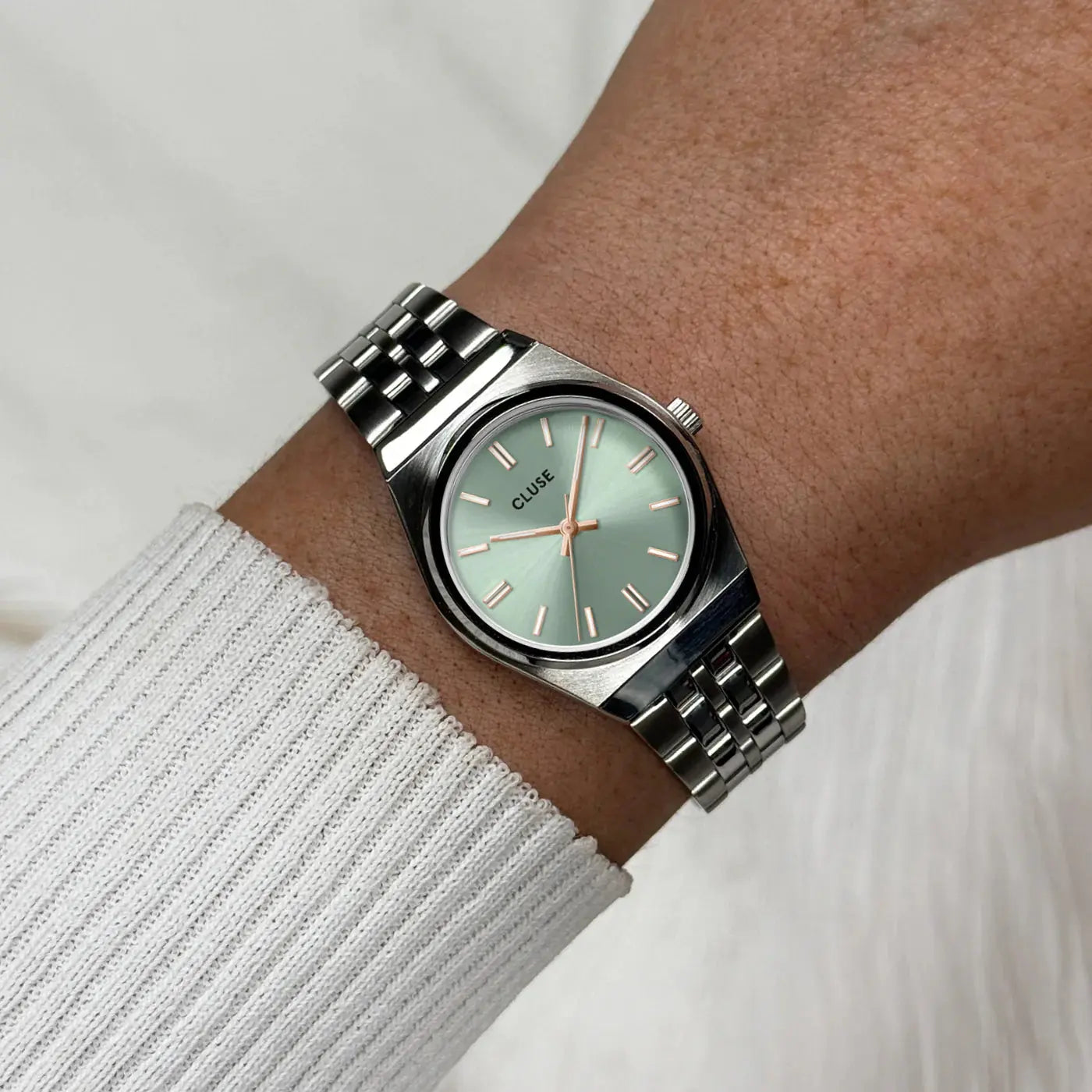 Cluse CW16301 Retro 70s Mini Silver Stainless Steel Bracelet