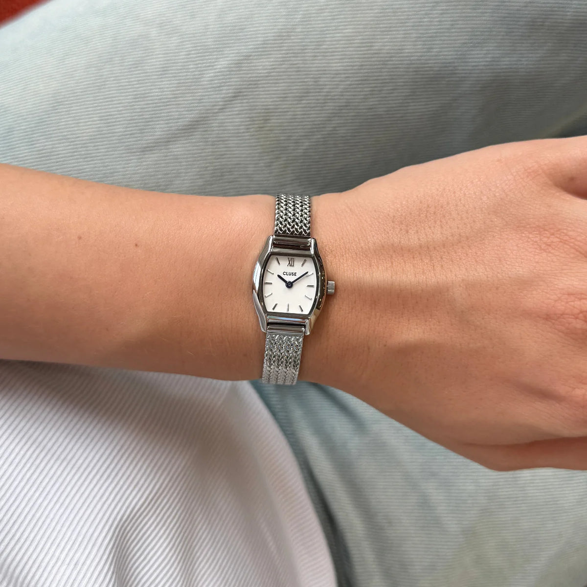 Cluse CW16502 Tonnette Mini Silver Stainless Steel Mesh Bracelet