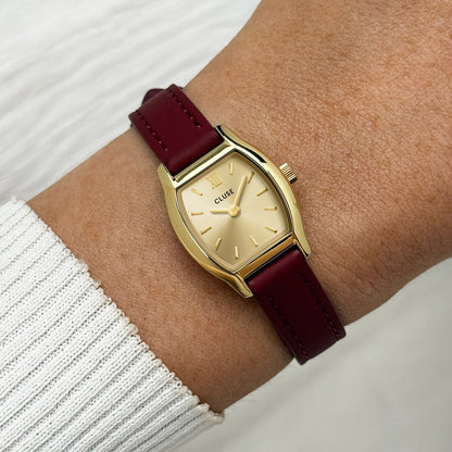 Cluse CW16505 Tonnette Mini Red Leather Strap