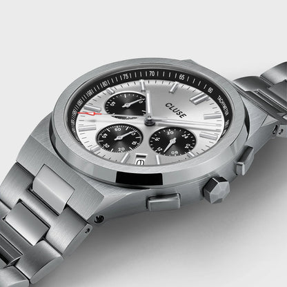 Cluse CW20807 Vigoureux Chrono Silver Stainless Steel Bracelet