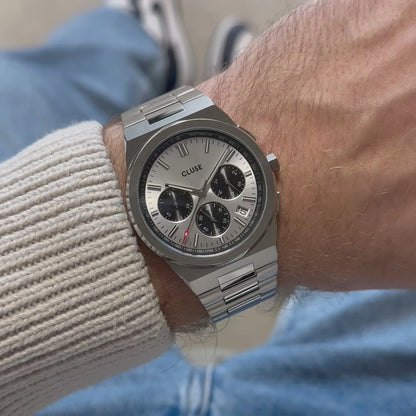 Cluse CW20807 Vigoureux Chrono Silver Stainless Steel Bracelet