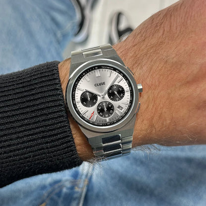 Cluse CW20807 Vigoureux Chrono Silver Stainless Steel Bracelet