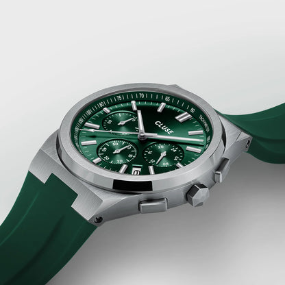 Cluse CW20808 Vigoureux Chrono Green Silicon Strap