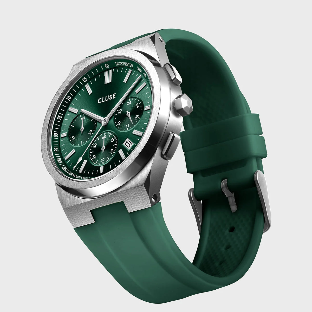 Cluse CW20808 Vigoureux Chrono Green Silicon Strap