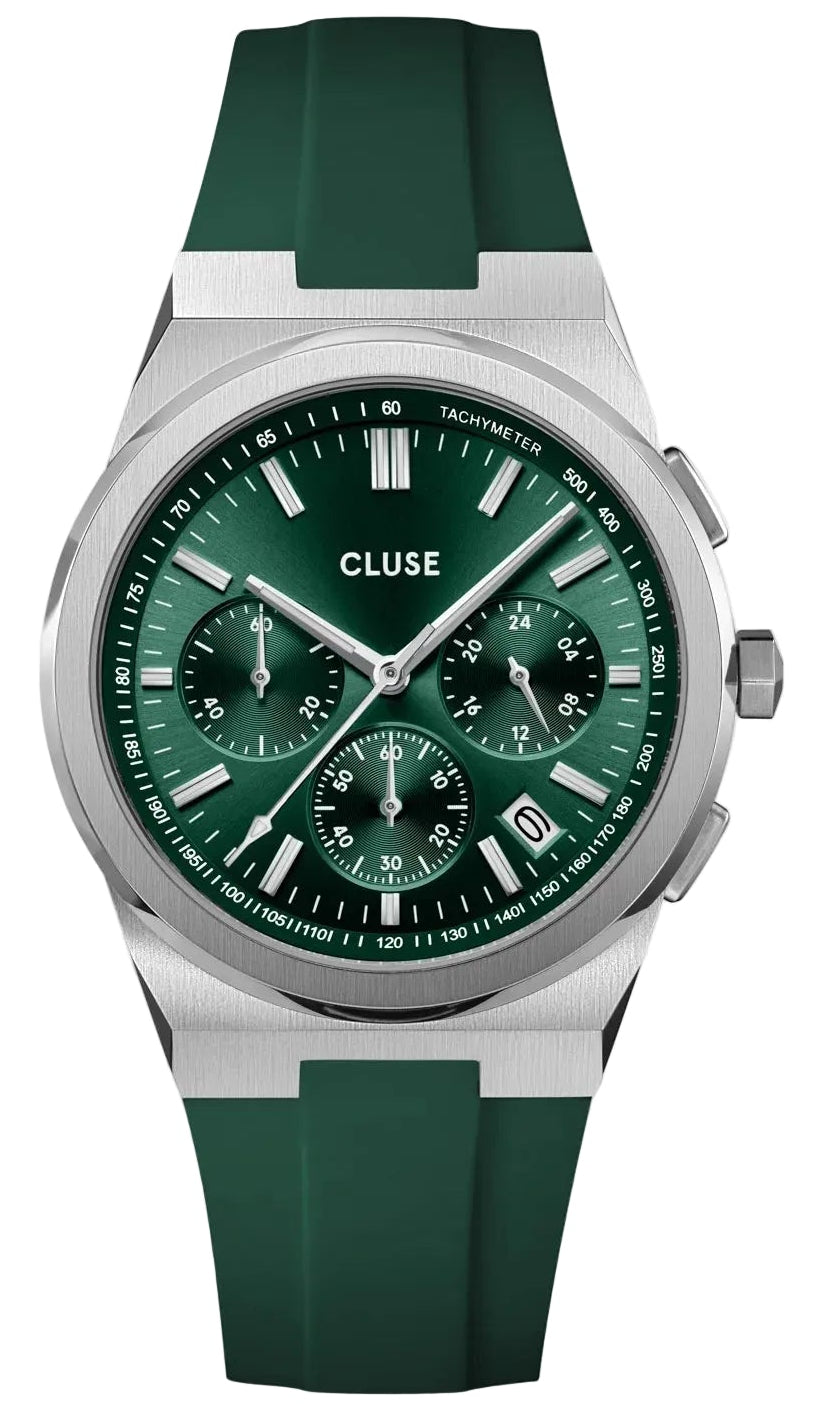 Cluse CW20808 Vigoureux Chrono Green Silicon Strap