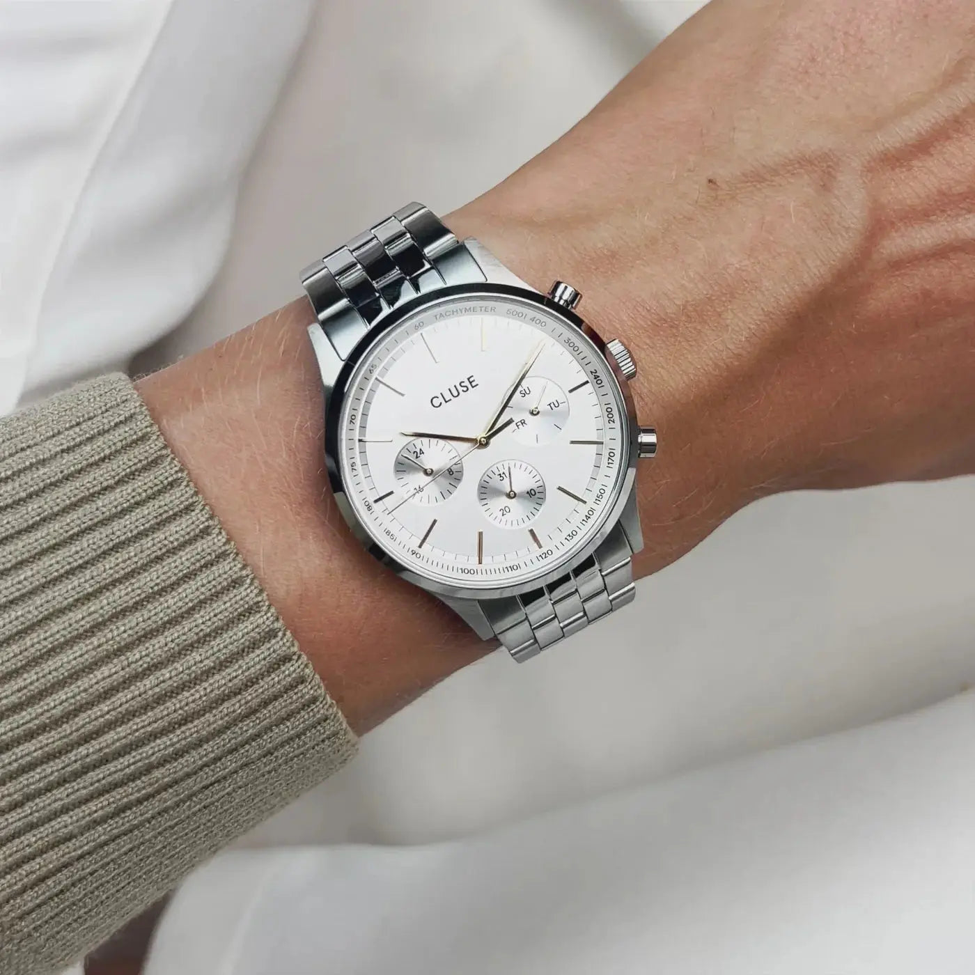 Cluse CW21010 Anthéor Multifunction Stainless Steel Bracelet
