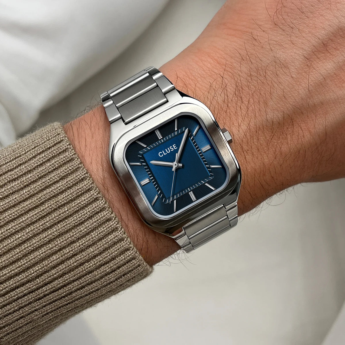 Cluse CW25701 Quadrus Silver Stainless Steel Bracelet