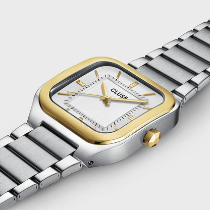 Cluse CW25704 Quadrus Silver Stainless Steel Bracelet